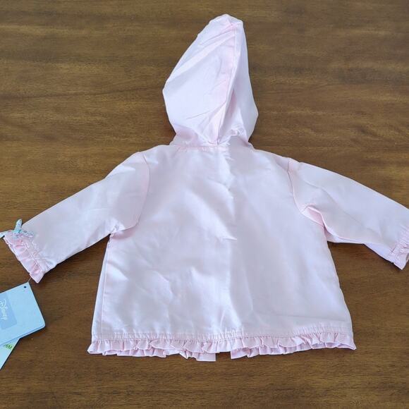 Disney Minnie mouse embroidered pink/flowers baby hooded Jacket 3/6M New - Picture 6 of 7